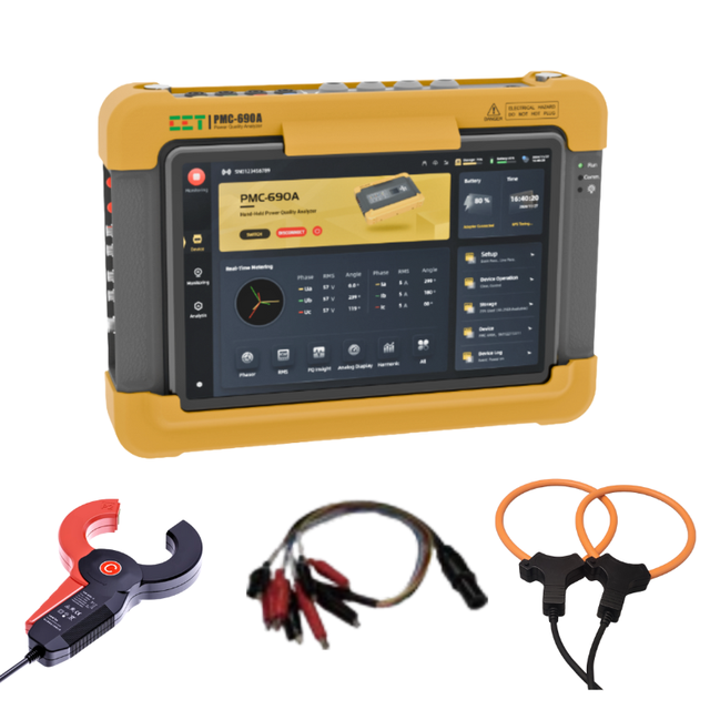 PMC-690A 4G Handheld Portable Power Quality Analyzer Energy Meters for Harmonic Analysis Transient Capture WIFI Power Quality