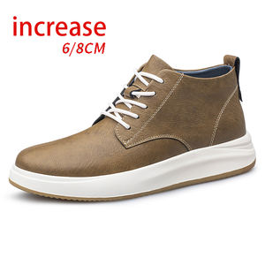 Men's Tooling Shoes Toe Lace-Up Genuine Leather Vintage Hand-Increased Breathable Soft Bottom Rubber Outsole High Casual - Product Image 1