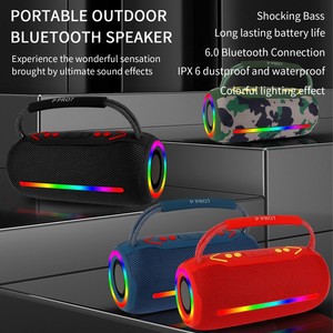 Enceintes DJ portables USB P PRO7 pour l'extérieur, mini enceintes sans fil professionnelles 20W BT, enceinte extérieure avec lumière LED changeante de couleur - Product Image 2