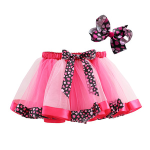 Nueva falda tutú para niñas <span class=keywords><strong>de</strong></span> la serie Sweet Animal con lazo Falda acampanada con estampado <span class=keywords><strong>de</strong></span> <span class=keywords><strong>vaca</strong></span> y cebra <span class=keywords><strong>de</strong></span> dibujos animados para niños - Product Image 3