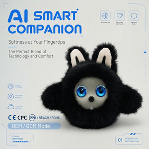 Robot compagnon interactif intelligent tendance, peluche rose avec yeux expressifs, cadeau d'anniversaire ou de vacances pour filles - Product Image 6