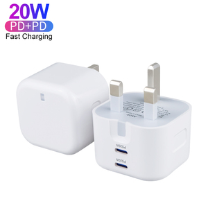 Cargador de Reino Unido Dual 20W USB C Puerto PD <span class=keywords><strong>Adaptador</strong></span> de <span class=keywords><strong>corriente</strong></span> de carga rápida 20W Tipo C Cargador de pared Enchufe del Reino Unido para <span class=keywords><strong>iPhone</strong></span> 15 14 <span class=keywords><strong>13</strong></span> <span class=keywords><strong>Pro</strong></span> <span class=keywords><strong>Max</strong></span> - Product Image 6