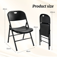 Chaises pliantes en plastique empilables de couleur blanche pour événements de mariage, appartements, hôpitaux, usage commercial et extérieur