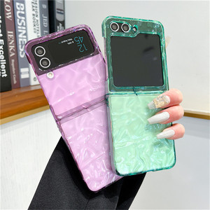 Estuche rígido de lujo con diseño de arrugas irregulares transparentes para Samsung <span class=keywords><strong>Z</strong></span> <span class=keywords><strong>Flip</strong></span> 6 5 <span class=keywords><strong>4</strong></span> 3 Cubierta de ondulación de agua para Samsung <span class=keywords><strong>Z</strong></span> <span class=keywords><strong>Flip</strong></span> - Product Image 3