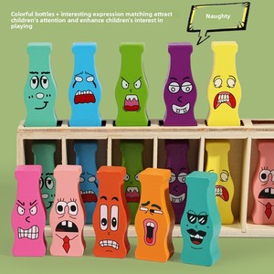 ของเล่นเพื่อการจับคู่อารมณ์ Montessori สำหรับเด็กก่อนวัยเรียน<span class=keywords><strong>เกม</strong></span>จดจำด้วยใบหน้าและรอยยิ้ม - Product Image 5