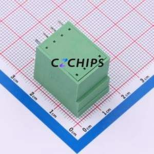 DGB381-4P2S-MG361 Plug-in Terminal Block Bent Lead Through Hole,P=3.81mm Board-to-Board / Socket - Closed 2x4P 3.81mm Green - Product Image 2