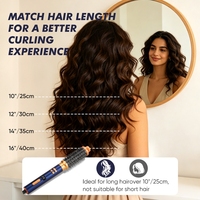 Sikat Rambut Keriting Profesional Thermal Brush yang Ditingkatkan, Alat Pengeriting Rambut Otomatis Berputar