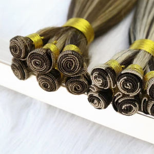 Russische 100% Menselijke Remy Hair Extension Hand Gebonden Inslag Met Dikke Uiteinden Onzichtbaar Genie Kan Worden Geknipt Inslag Haar - Product Image 3