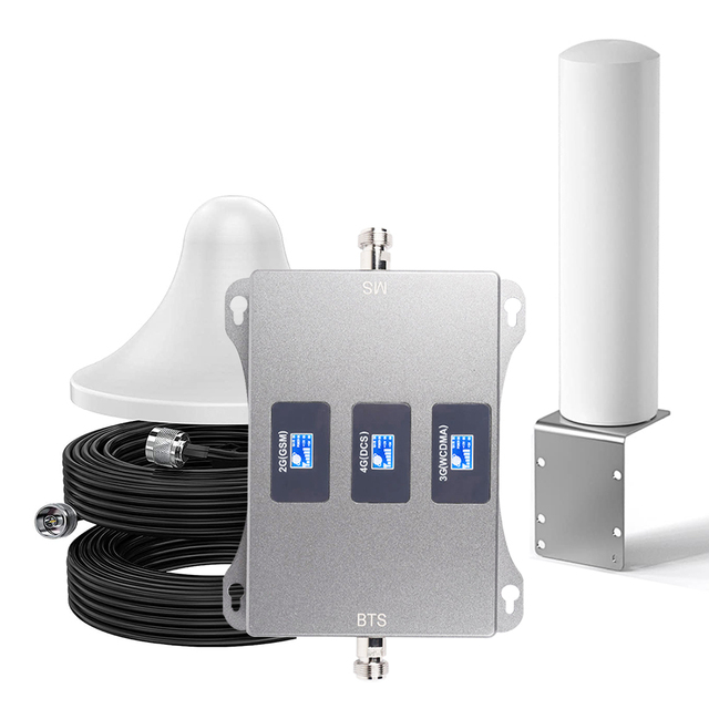 Mobile Phone Signal Booster 2G 3G 4G LTE 5G Network Repeater 850 900 1800 2100 2600 Cellular Amplifier Ceilling Omni Antenna
