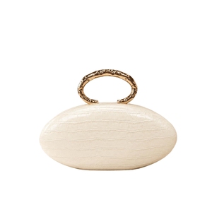 Bolso de Mano de Lujo para Mujer, Estilo Clutch de Piel Sintética con Diseño de Cocodrilo, Elegante Bolso de Noche para Bodas y Fiestas, con Cadena Desmontable - Product Image 2