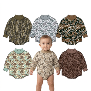 Pull molletonné personnalisable à manches longues et demi-fermeture éclair pour garçons, imprimé camouflage, col montant, vêtement décontracté - Product Image 6