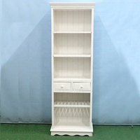 Bibliothèque d'angle en bois massif ferme moderne blanc style campagnard français salon chambre salle de bain meubles de maison antiques solides