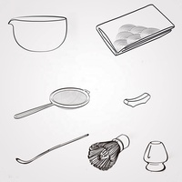 Meilleures ventes : Kit Matcha 4 pièces – Fouet en céramique, support, bol, brosse à thé – Ensemble d'outils à Matcha japonais en céramique gravée