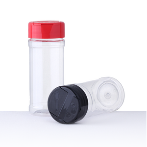 100ml 120ml 200ml 450ml PET Salt and Pepper Shakers Spice Jars Empty Bottles Seasoning Spice condiment jar with butterfly lid
