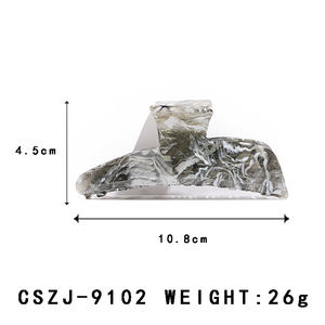 Pince à cheveux en acétate de 10,8 cm, grande pince à mâchoires pour cheveux épais, accessoires de cheveux de qualité supérieure, unisexe, couleur personnalisable - Product Image 3