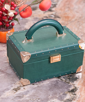 Boîtes de rangement en cuir PU personnalisées avec logo, très vendues, pour les jeux de mahjong, d'échecs et de cartes