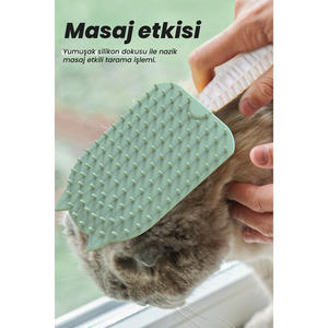 Brosse à poils doux en silicone ATA HOME pour chats, chiens, lapins, moutons, design de dessin animé, poignée ergonomique - Product Image 4