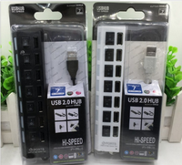 Hub USB 2.0 à 7 ports, répartiteur USB, peut accueillir un disque dur mobile avec interrupteur indépendant pour étendre le réseau du hub