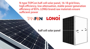 Bộ thiết bị cơ bản tấm pin mặt trời 550w 600w 750w, bảo hành 25 năm, tấm pin mặt trời quang điện 550 Watt 650 Watt 600W - Product Image 4