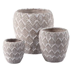 Nouveau design Grande jardinière en oxyde de magnésium Décoration artistique Grande jardinière en ciment de magnésium - Product Image 5