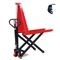Chariot élévateur manuel à ciseaux certifié CE Baot, capacité 1 tonne (500 kg), hauteur de levage 800 mm, avec patins anti-basculement