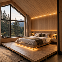 Maison préfabriquée en forme de A, cabane modulaire triangulaire, mini-maison mobile pour hôtel, gîte, villa