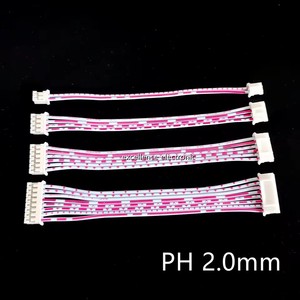 PH2.0 XH2.54 Cable de cinta flexible plano Cable de dirección opuesta de doble cabeza Rojo Blanco 10cm 20cm 30cm 2P 3P 4P 5P-10P 12P - Product Image 5