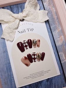 Uñas Postizas de Estilo Francés Serie 143 Rojas, Novedad <span class=keywords><strong>2023</strong></span>, Uñas Cortas de Moda en Internet, Producto de Alta Gama - Product Image 2