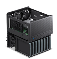 Casing PC N3 NAS Mini ITX Tower dari Aluminium Alloy dengan Port USB di Bagian Depan untuk Aplikasi Komputer & Server
