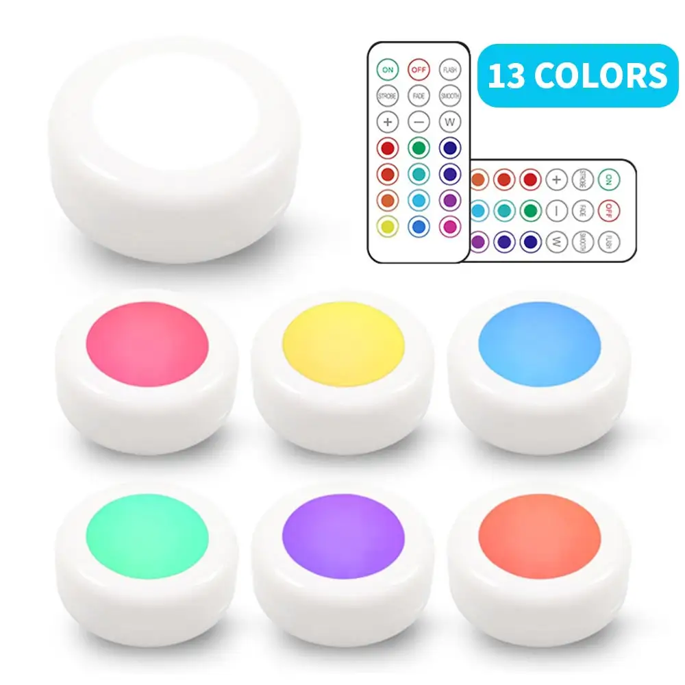 Mood Magic Lights, Smart Colour Changing RGB Wireless Remote Controller LED Puck Night lights