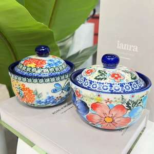 陶器の手描きシチューポット、家族の集まり、ギフト、ホテルなどに最適、環境に優しいデザイン、大容量 - Product Image 2