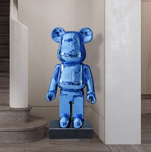 Popular Electroplated Resin Bearbrick statues for outdoor decoration on sale