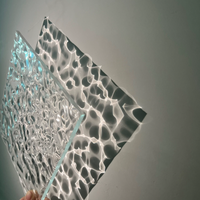 Panneau acrylique transparent à effet d'ondulation d'eau, verre transparent pour la photographie intérieure de la réflexion des ondulations d'eau, pour personnalisation à domicile