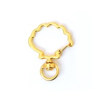 Vente Flash : Porte-clés pivotant en métal avec fermoir mousqueton, formes variées (Lune, Étoile, Fleur)