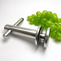 Support de main courante en acier inoxydable 304, finition argent brossé, avec bride à disque et trou pour vis de fixation, pour garde-corps en verre d'escalier mural