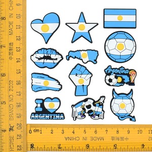 Parche de PVC de Dibujos Animados de Fútbol de <span class=keywords><strong>Argentina</strong></span> Personalizado, Insignia de Fanático del Fútbol OEM al por Mayor - Product Image 2