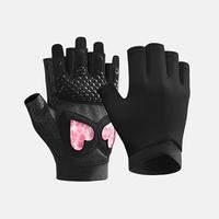 Guantes de Ciclismo Ligeros Personalizados, Medios Dedos, para Gimnasio y Fitness, Unisex, Transpirables, Antideslizantes, para Entrenamiento al Aire Libre, con Palma en Forma de Corazón