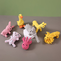 Jouets en corde interactive en coton résistant aux morsures pour animaux de compagnie et chiens