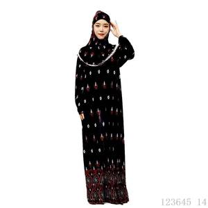 Robe longue sur mesure pour femmes de Dubaï et d'Arabie Saoudite avec foulard, robe en dentelle brodée, jilbab maxi, abaya kaftan turque - Product Image 4
