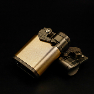Encendedor de Cigarros Moderno de Aleación de Zinc con Logotipo Personalizado, Llama de 4 Jets, Recargable con Butano, Resistente al Viento, Portátil, Accesorios de Lujo para Cigarros - Product Image 5