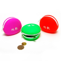 Sac en silicone pour enfants d'âge préscolaire Pochette en silicone à fermeture éclair pour enfants mignons Porte-monnaie en forme de fraise ananas Push Pop