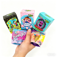 Sacs Mylar personnalisés avec logo imprimé, à fermeture éclair, étanches et refermables pour l'emballage de jouets en boîte surprise (vente en gros)