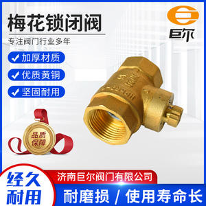 Válvula de Bola de Latón Antirrobo con Bloqueo Magnético Manual para Tuberías de Agua Subterráneas, Estructura de Flor de Ciruelo - Product Image 4