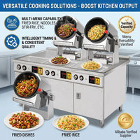 Robot de cuisine entièrement automatique pour restaurant, wok à gaz/électrique, garantie 1 an, livraison rapide