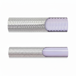 Tuyau tressé en PTFE SAE100 R14 fil d'acier inoxydable à haute température 316L AN8 flexible ondulé pour dispositifs médicaux - Product Image 1