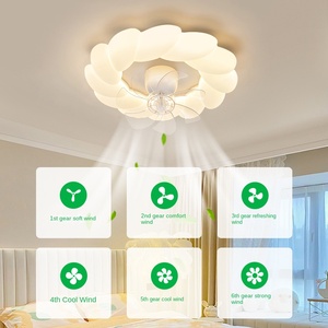 <b>Modern</b> Simple Style <b>LED</b> Dimming <b>Ceiling</b> Fan <b>Light</b> Leafless AC Motor Remote Control Stainless Steel K9 Crystal Hotel Bedroom - Product Image 6