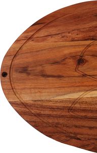 Tabla de cortar redonda de madera con ranura, bandeja de servir, tabla de charcutería de madera, tabla de cortar con diseño de conejo para la Pascua - Product Image 4