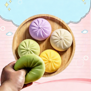 Jouets à presser personnalisés à remontée lente pour enfants, jouets sensoriels anti-stress en silicone en forme de dumpling, vente en gros - Product Image 4
