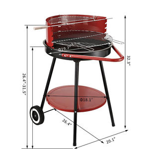 <span class=keywords><strong>Barbacoa</strong></span> portátil de fácil movimiento para exteriores e interiores, estufa de <span class=keywords><strong>barbacoa</strong></span> de carbón sin humo, parrilla de <span class=keywords><strong>barbacoa</strong></span> roja - Product Image 2