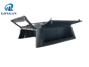 Tettuccio Rimovibile per Pickup a Doppia Cabina di Alta Qualità, Guscio Rigido in Alluminio con Finestrini Scorrevoli Bloccabili e Barre sul Tetto - Product Image 5